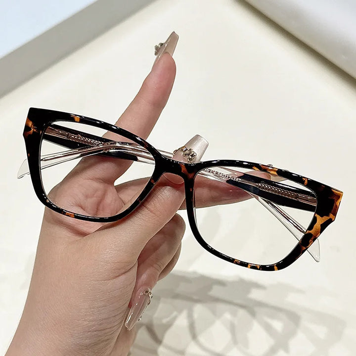 CCspace Women's Full Rim Square Tr 90 Alloy Reading Glasses 311846