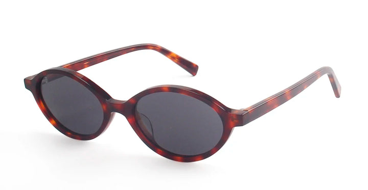 Esnbie Women's Full Rim Oval Acetate Polarized Tac Sunglasses 240801