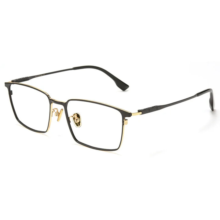 Yimaruili Men's Full Rim Square Titanium Eyeglasses 86037