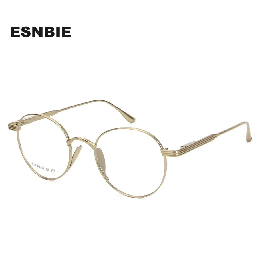 Esnbie 241980 Women's Full Rim Round Thin Titanium Frames - FuzWeb – FuzWeb