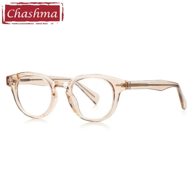 Chashma Ottica Unisex Full Rim Round Tr 90 Alloy Eyeglasses 774106 FuzWeb