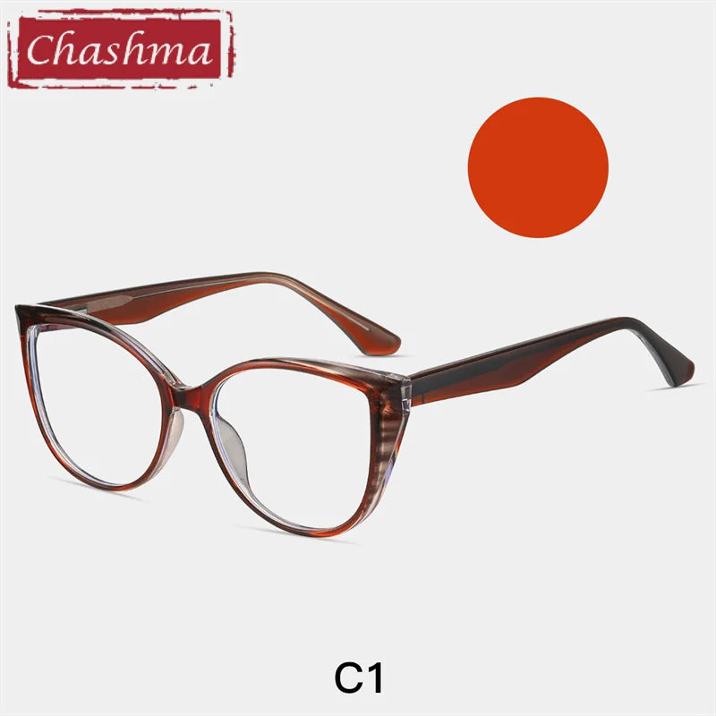 Chashma Ottica Women's Full Rim Cat Eye Tr 90 Titanium Eyeglasses 87224