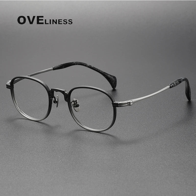 Oveliness Women's Full Rim Oval Square Titanium Eyeglasses 380866