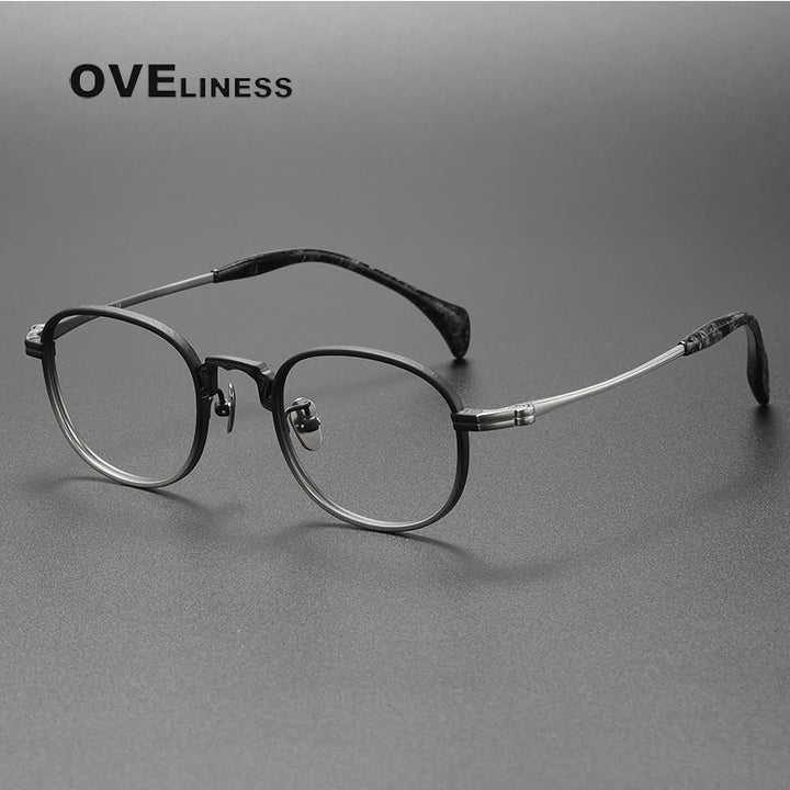 Oveliness Women's Full Rim Oval Square Titanium Eyeglasses 380866