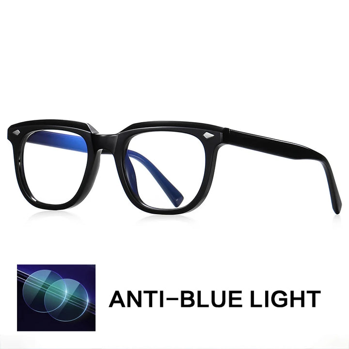Gatenac Unisex Full Rim Square Tr 90 Titanium Reading Glasses Gxyj2121