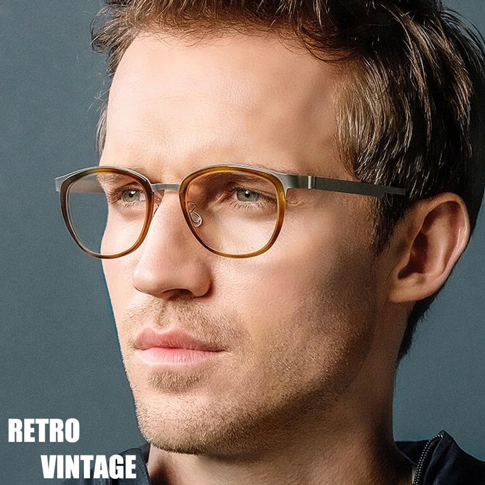 Bobbie Unisex Full Rim Round Acetate Eyeglasses 9704