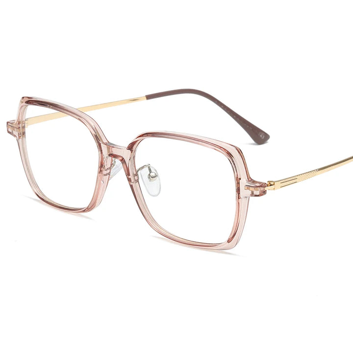 Reven Jate Women's Full Rim Square Tr 90 Alloy Eyeglasses 81286