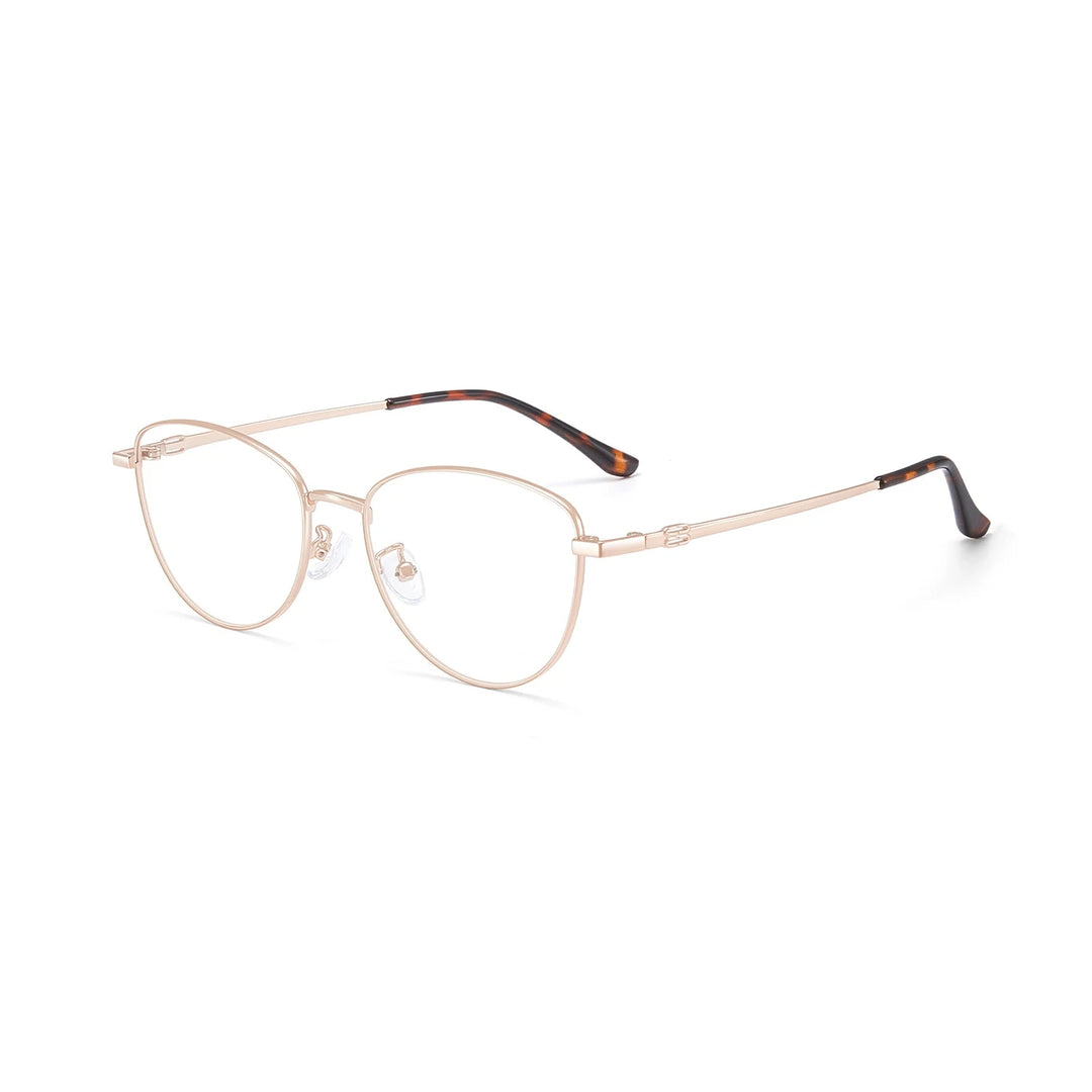 Yimaruili Unisex Full Rim Cat-Eye Pure Titanium Eyeglasses 97010 — view 3 | Yimaruili at FuzWeb