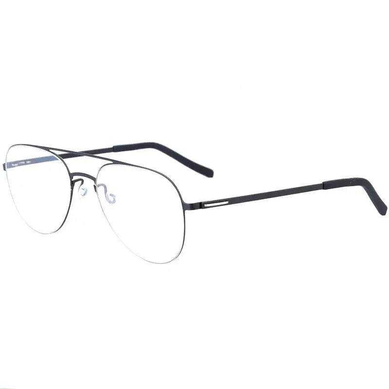 Aimee Women's Full Rim Oval Double Bridge Titanium Eyeglasses 488005 FuzWeb