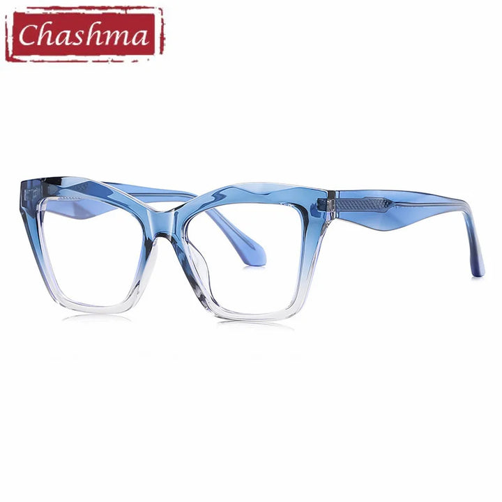 Chashma Ochki Women's Full Rim Square Cat Eye Tr 90 Eyeglasses 881081