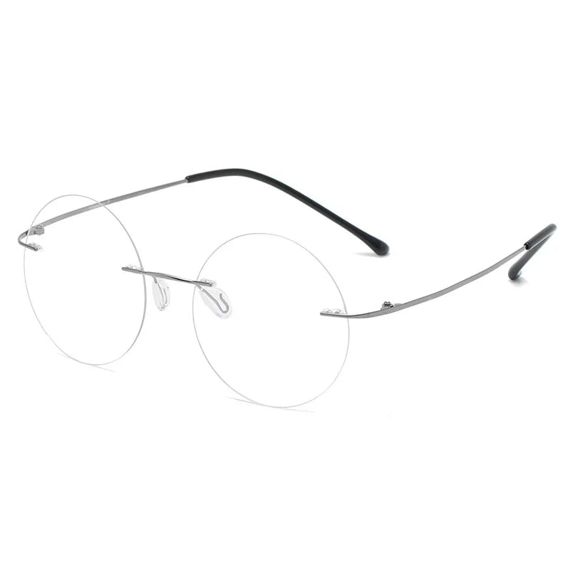 Momoja Women's Rimless Round Titanium Reading Glasses 729005