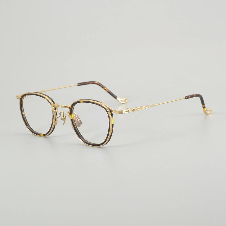 Muzz Unisex Full Rim Oval Square Titanium Acetate Eyeglasses 54916