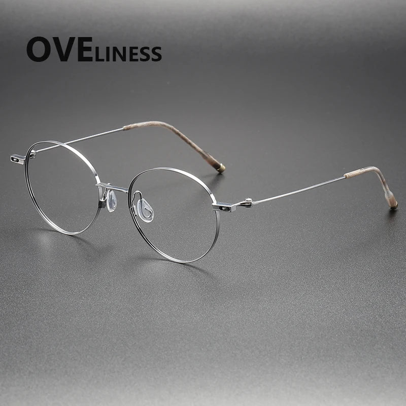 Oveliness Women's Full Rim Round Titanium Eyeglasses 22301