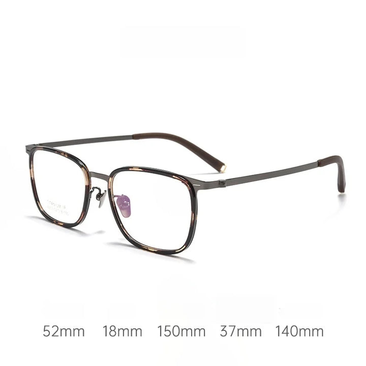 Momoja Unisex Full Rim Square Titanium Tr 90 Eyeglasses 26031
