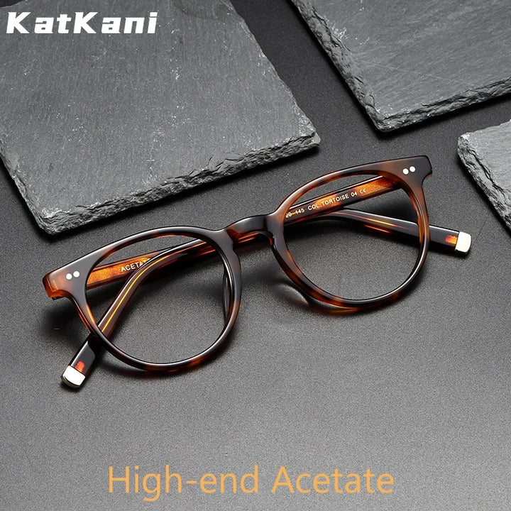 KatKani Women's Full Rim Round Acetate Eyeglasses 56003 Full Rim KatKani Eyeglasses