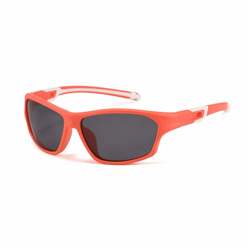 Ralferty Unisex Youth's Full Rim Rectangle Acetate Polarized Sunglasses R704 Sunglasses Ralferty C1 Orange White CHINA As picture