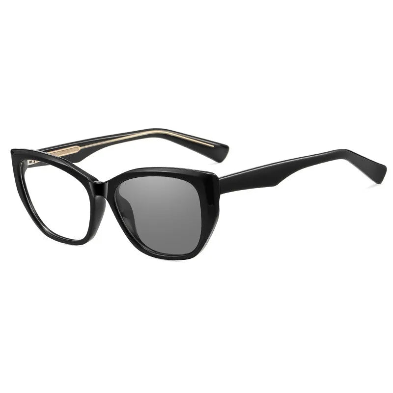 CCspace Women's Full Rim Square Tr 90 Titanium Photochromic Reading Glasses 321830