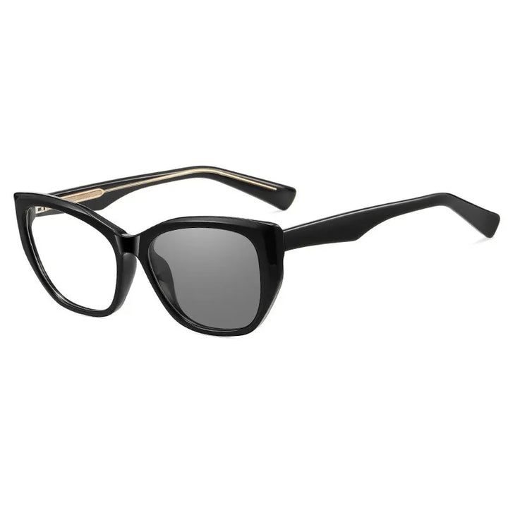 CCspace Women's Full Rim Square Tr 90 Titanium Photochromic Reading Glasses 321830