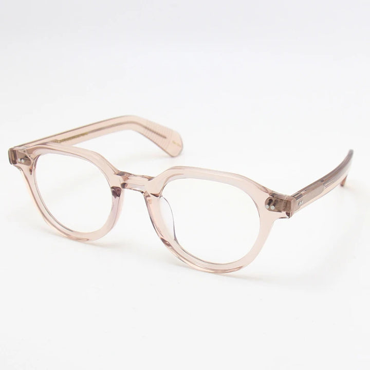 Black Mask Unisex Full Rim Round Acetate Eyeglasses Fuz 4