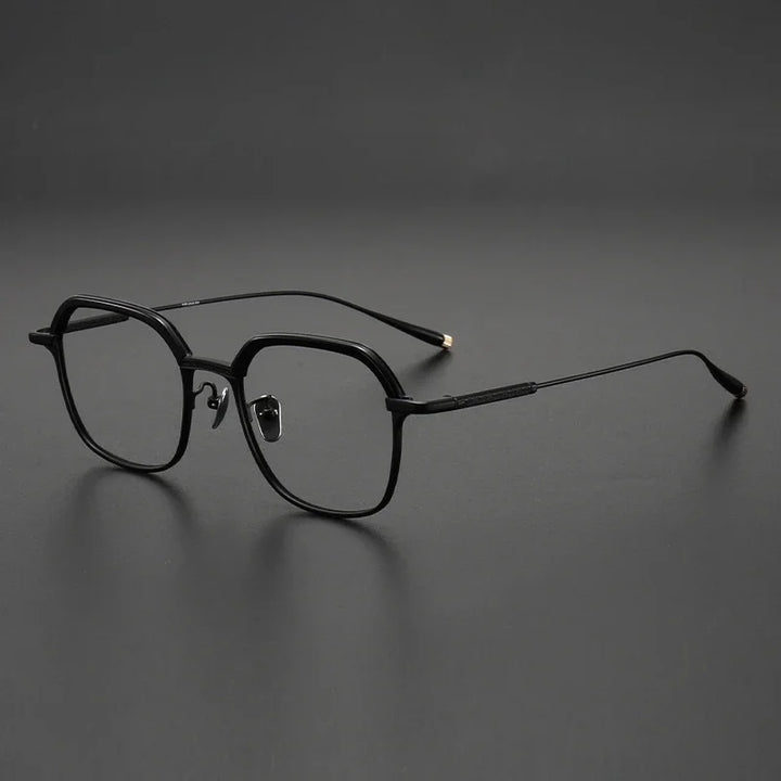 Aror Unisex Full Rim Polygon Square Acetate Titanium Eyeglasses 51143
