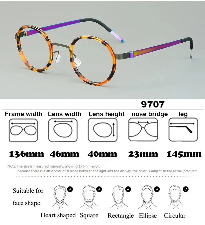 Bobbie Womens Full Rim Square Titanium Eyeglasses 970700 — view 2 | Bobbie at FuzWeb