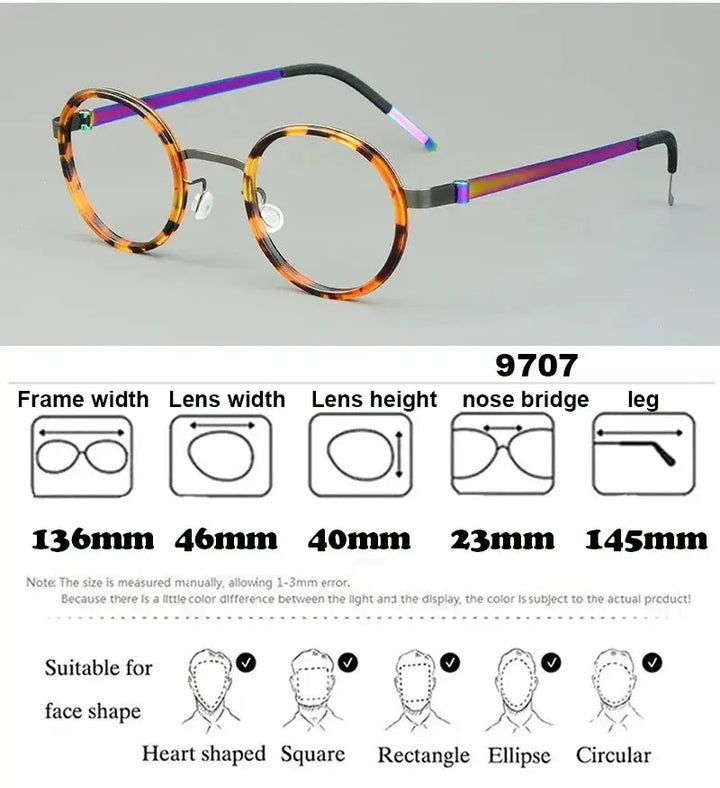 Bobbie Womens Full Rim Square Titanium Eyeglasses 970700 — view 2 | Bobbie at FuzWeb