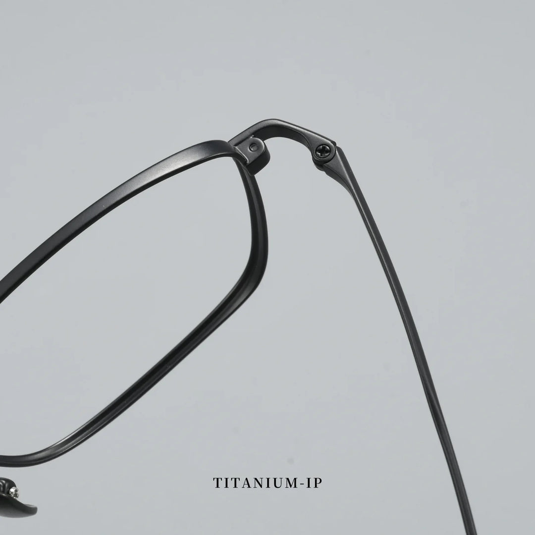 Bclear Unisex Full Rim Square Titanium Eyeglasses Fuz 13