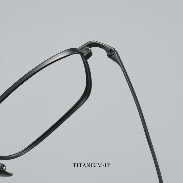 Bclear Unisex Full Rim Square Titanium Eyeglasses Fuz 13