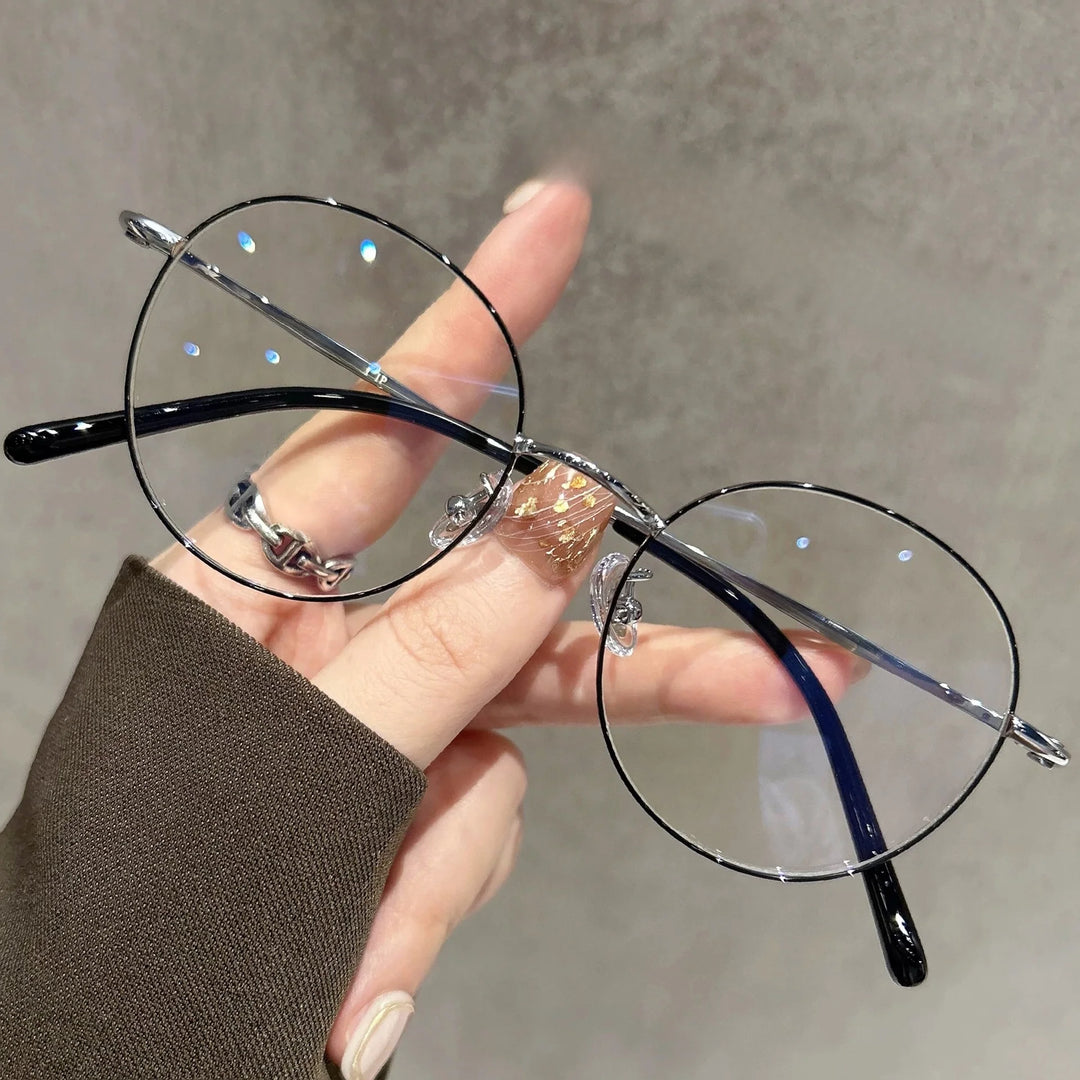 Momoja Women's Full Rim Oval Round Titanium Eyeglasses 90265
