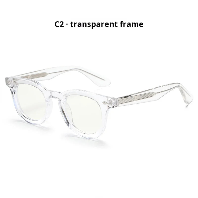 Xbora Unisex Full Rim Square Round Tr 90 Alloy Eyeglasses 542530