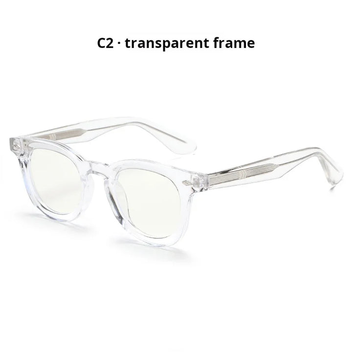 Xbora Unisex Full Rim Square Round Tr 90 Alloy Eyeglasses 542530