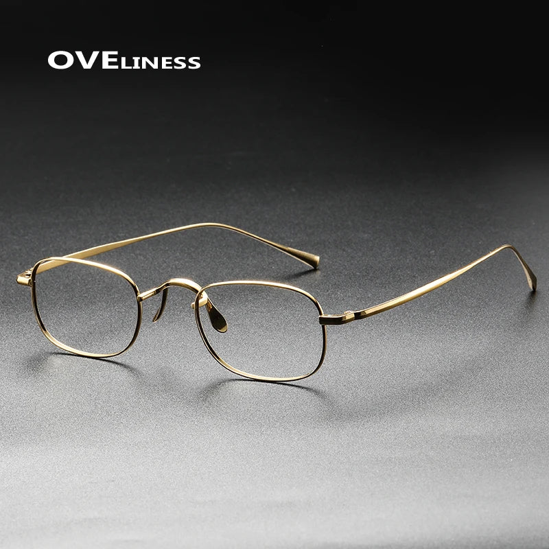 Oveliness Unisex Full Rim Square Oval Titanium Eyeglasses 369165