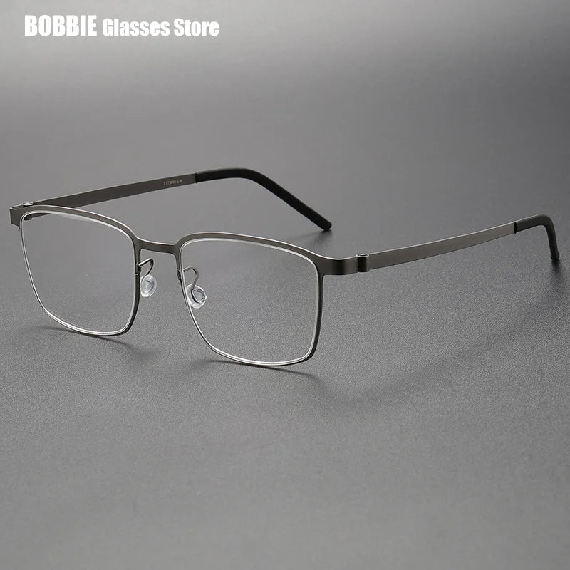 Bobbie Unisex Full Rim Square Screwless Titanium Eyeglasses 961967
