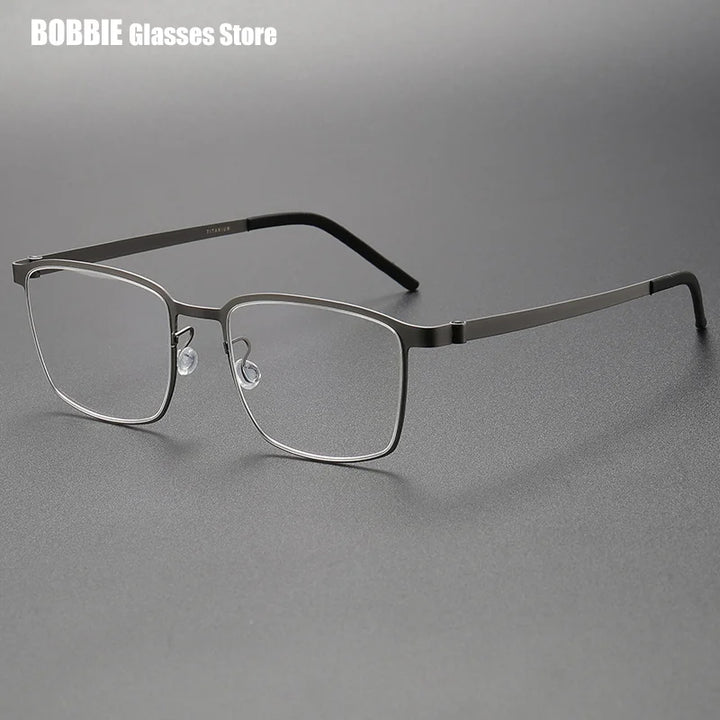 Bobbie Unisex Full Rim Square Screwless Titanium Eyeglasses 961967