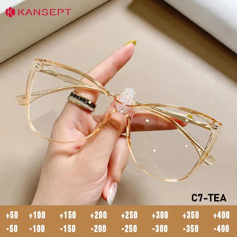 Kansept Unisex Full Rim Cat Eye Tr 90 Metal Frames 784000 FuzWeb