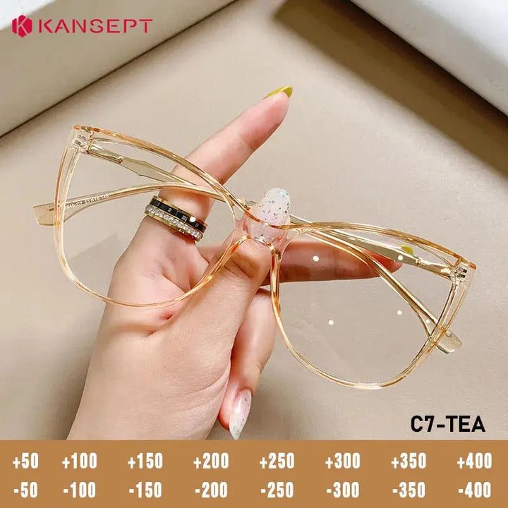 Kansept Unisex Full Rim Cat Eye Tr 90 Metal Frames 784000 FuzWeb