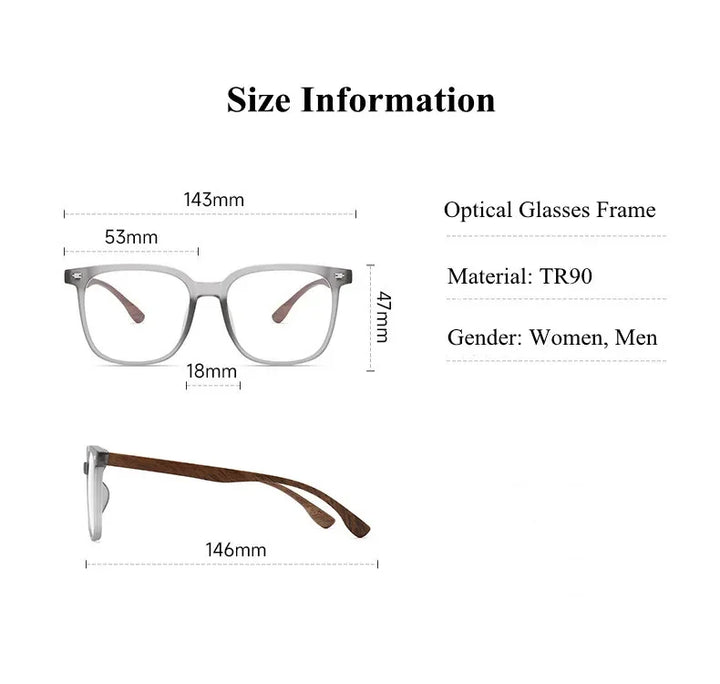 Chashma Unisex Full Rim Square Tr 90 Titanium Eyeglasses 889056