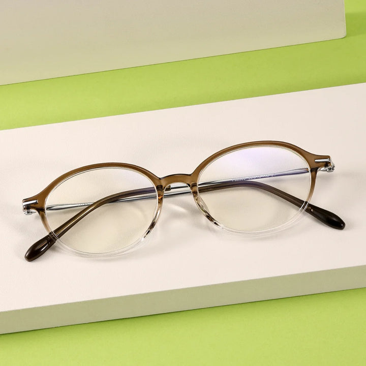 Xbora Women's Full Rim Oval Tr 90 Titanium-Alloy Eyeglasses 530533