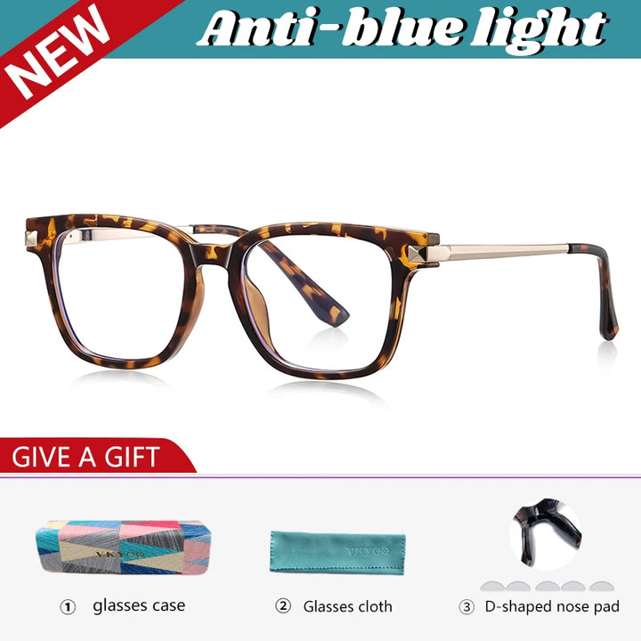Vicky Men's Full Rim Square Tr 90 Titanium Reading Glasses 67244