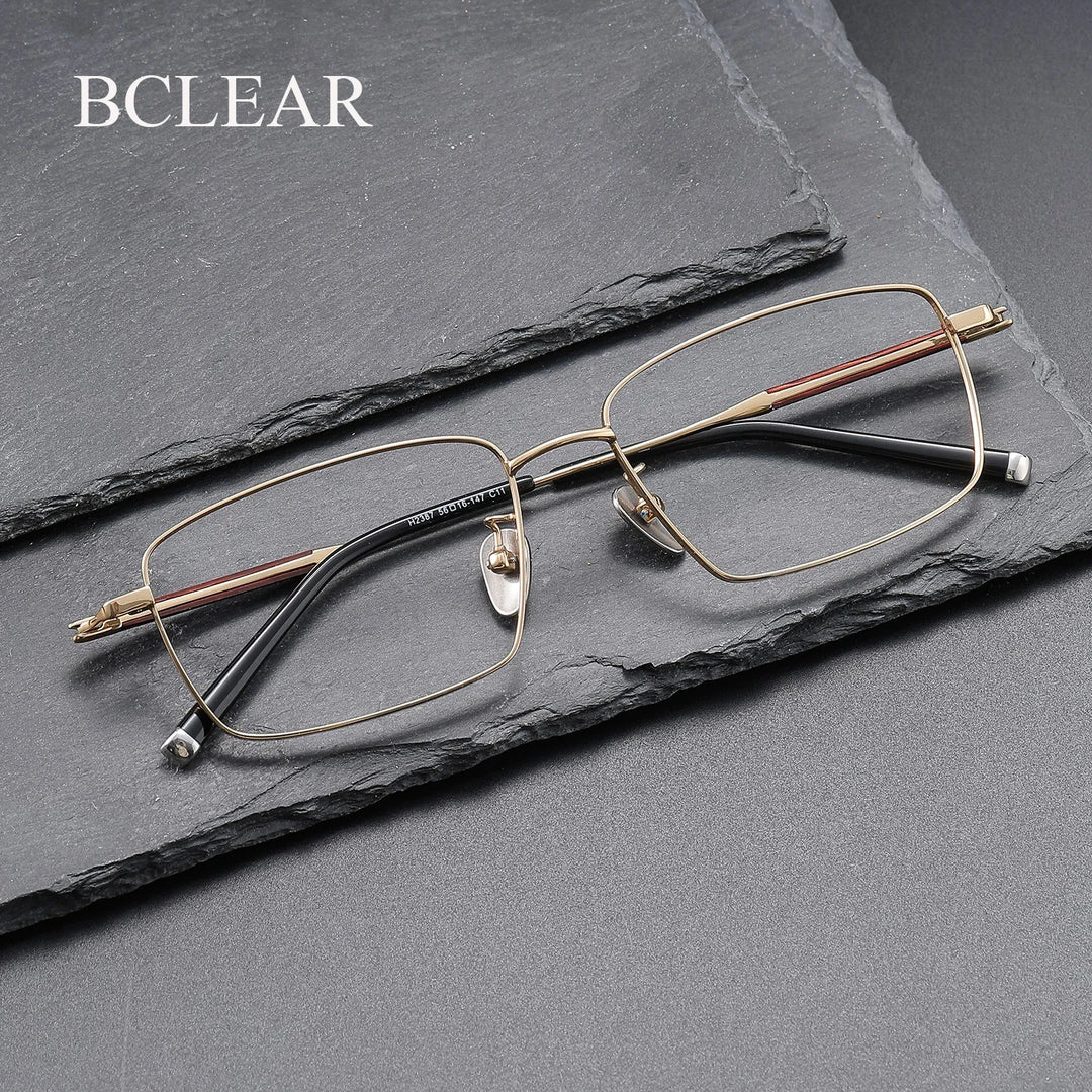 Bclear Unisex Full Rim Square Titanium Eyeglasses SM-H2387