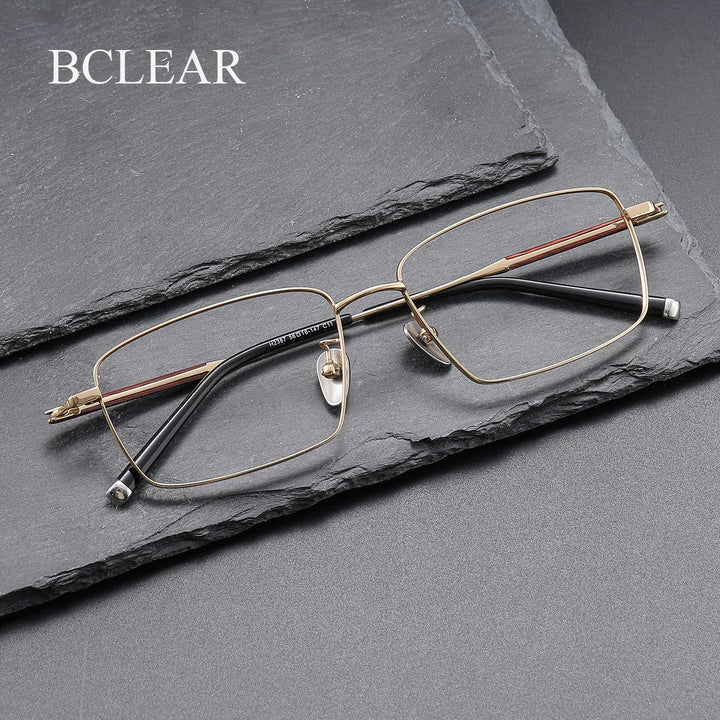 Bclear Unisex Full Rim Square Titanium Eyeglasses SM-H2387