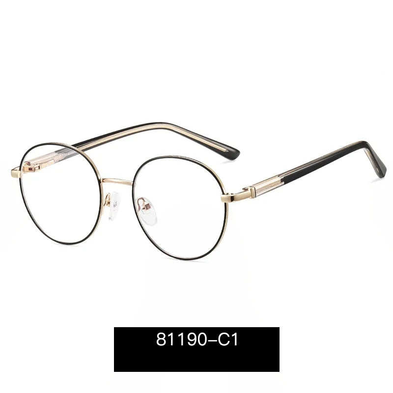 Momoja Unisex Youth's Full Rim Round Alloy Eyeglasses 81190