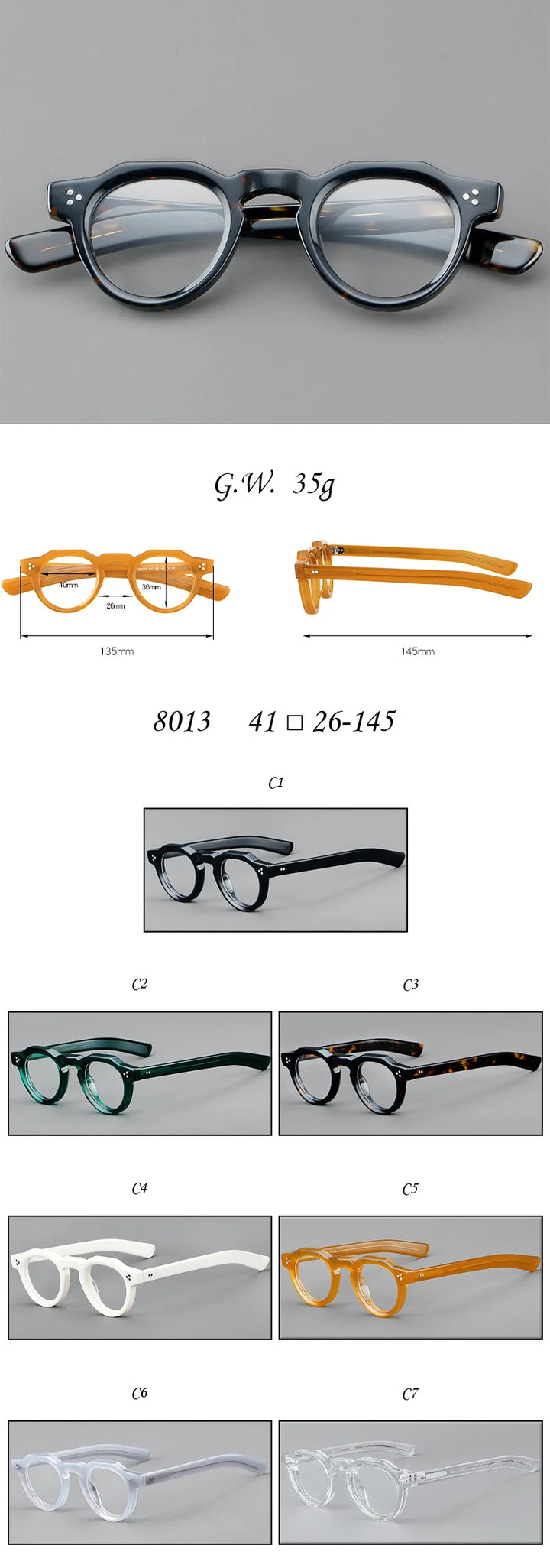 Vicky Women's Full Rim Flat Top Round Acetate Reading Glasses 98013