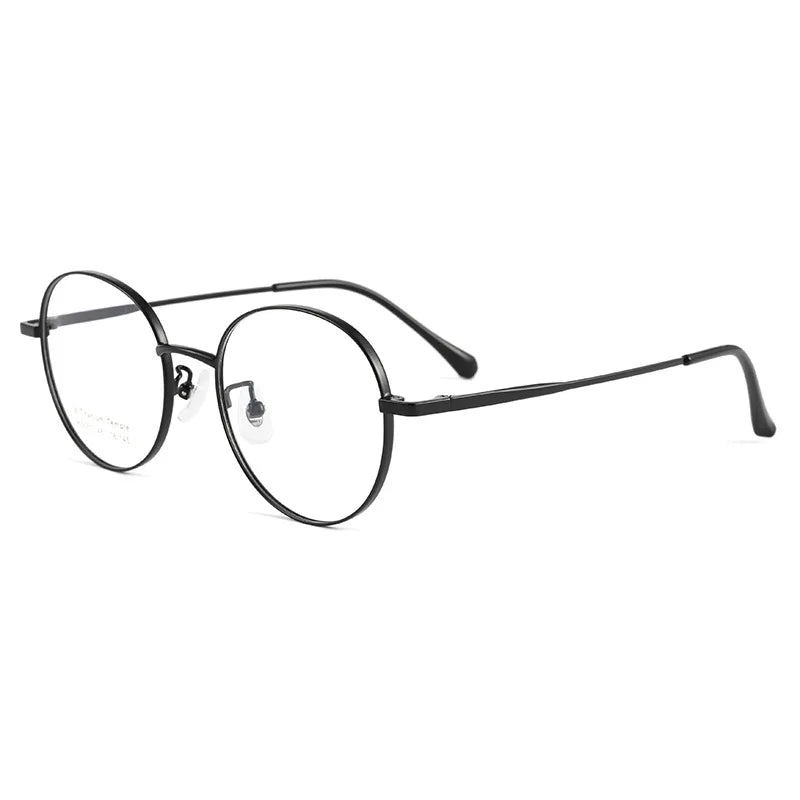 Handoer Women's Full Rim Round Square Titanium Eyeglasses 5051 Full Rim Handoer   