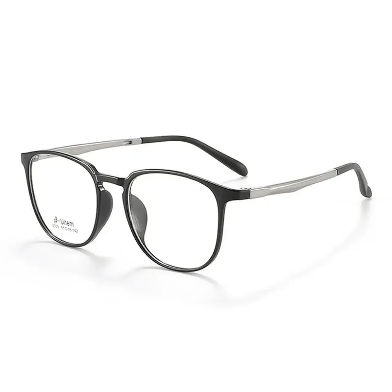 Gatenac Unisex Full Rim Square Tr 90 Titanium Eyeglasses 773309 FuzWeb
