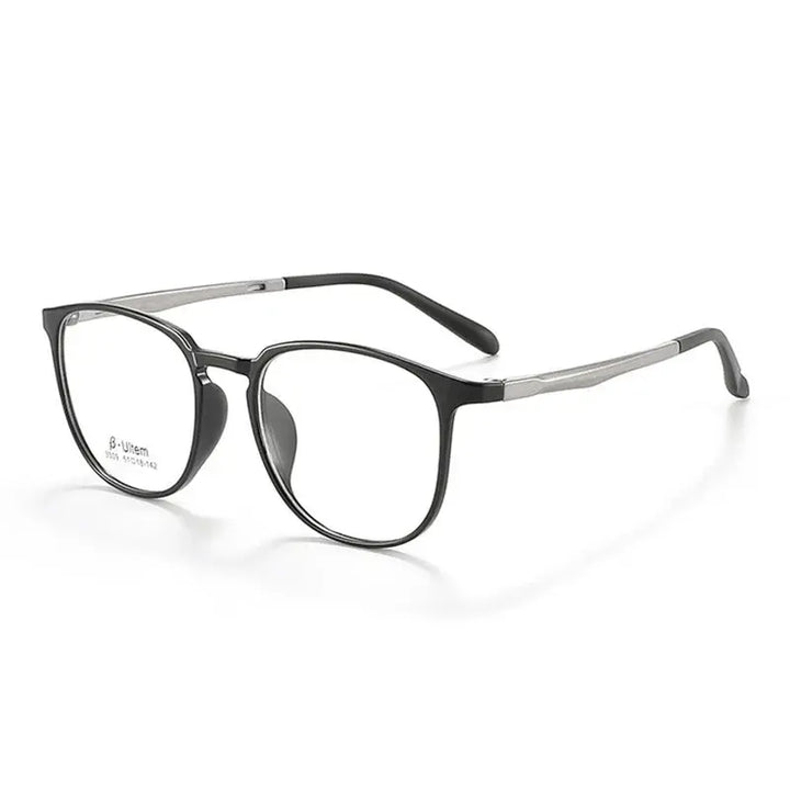Gatenac Unisex Full Rim Square Tr 90 Titanium Eyeglasses 773309 FuzWeb