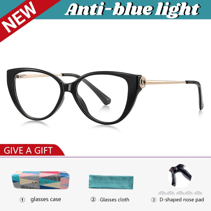 Vicky Women's Full Rim Cat Eye Tr 90 Titanium Reading Glasses 97207