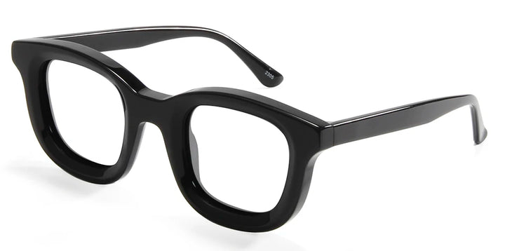Esnbie Unisex Full Rim Round Square Thick Acetate Eyeglasses 23004