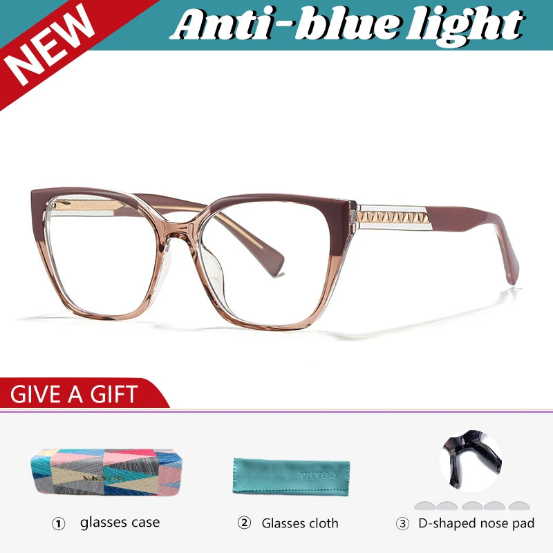 Vicky Women's Full Rim Square Alloy Tr 90 Reading Glasses 727017