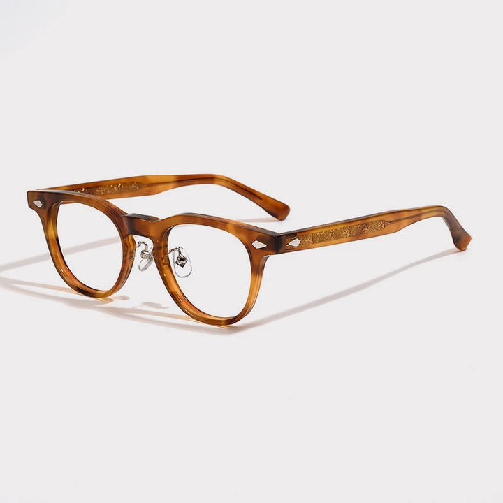 Gatenac Unisex Full Rim Square Oval Acetate Eyeglasses G1522 Full Rim Gatenac Tortoiseshell  